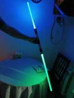 Двусторонний световой меч длиной 132 см, 12 переключаемых цветов, звуки боя Киев фото 3